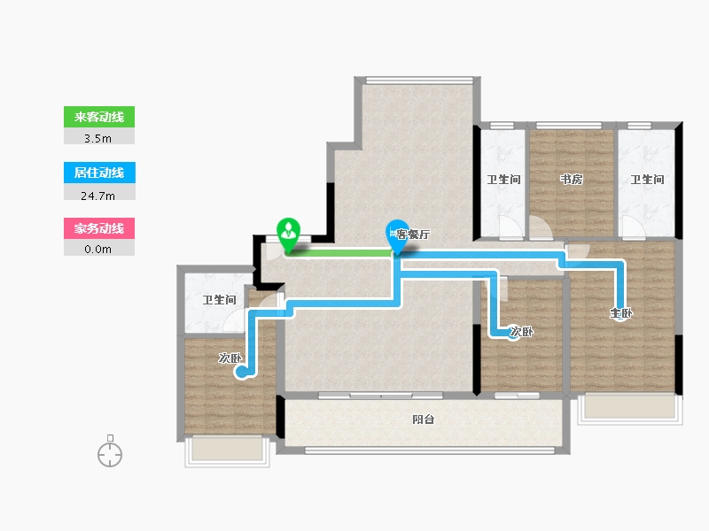 浙江省-嘉兴市-苏嘉云境园-140.22-户型库-动静线