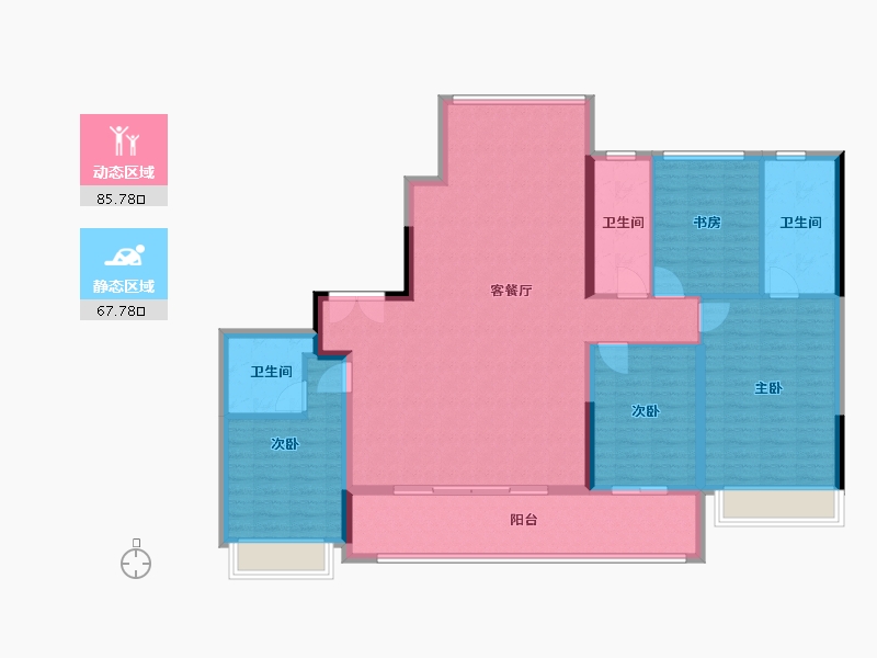 浙江省-嘉兴市-苏嘉云境园-140.22-户型库-动静分区