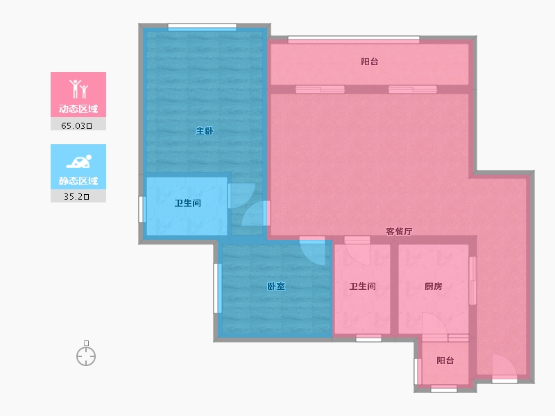 四川省-成都市-公园首府-82.17-户型库-动静分区