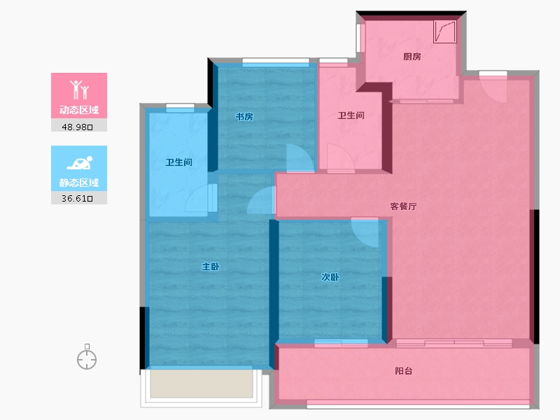 浙江省-嘉兴市-交控&安高嘉隐云庭-76.00-户型库-动静分区