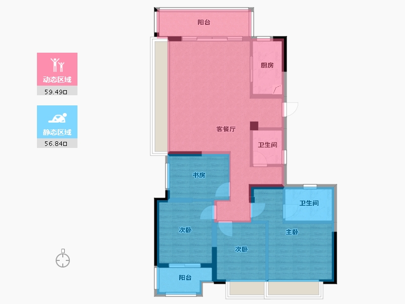 浙江省-湖州市-中南望樾澜庭-104.00-户型库-动静分区