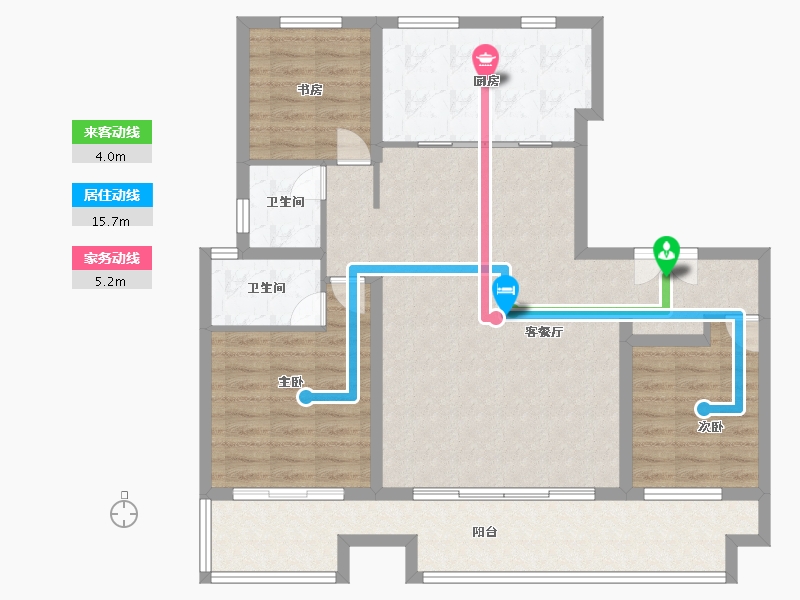 河南省-商丘市-奥莱康桥明月湾-105.60-户型库-动静线