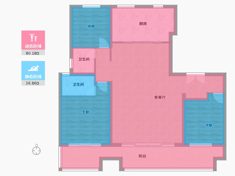 河南省-商丘市-奥莱康桥明月湾-105.60-户型库-动静分区