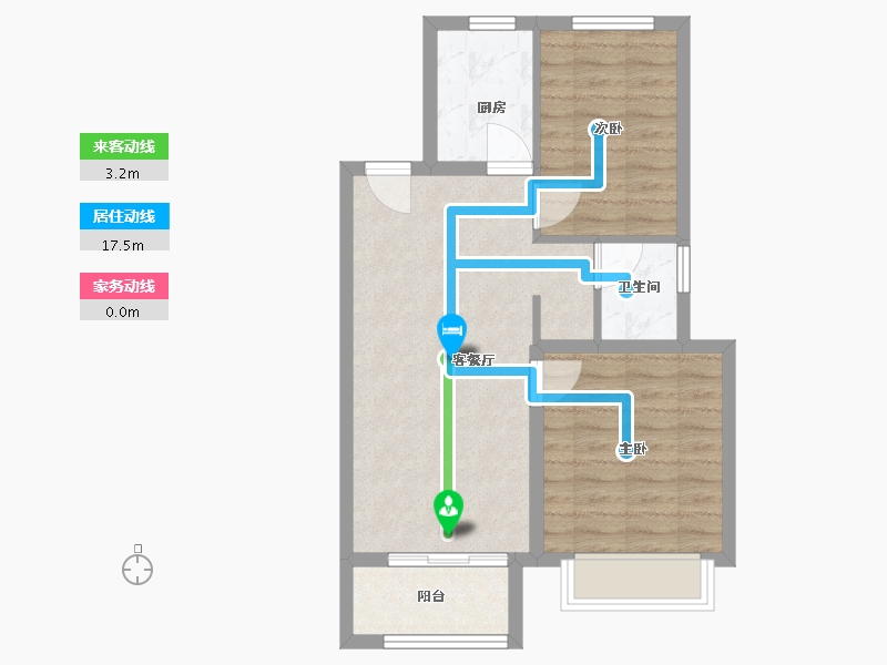 浙江省-嘉兴市-大众馨苑-60.00-户型库-动静线