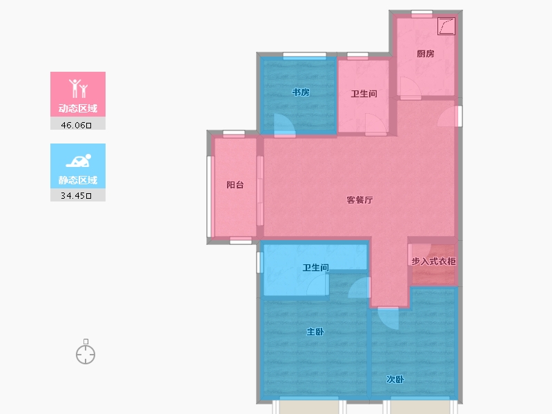 浙江省-嘉兴市-大众馨苑-71.20-户型库-动静分区