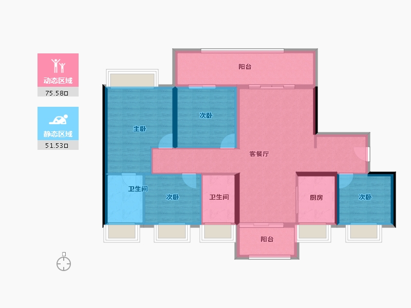 广东省-广州市-中建玖玥湾-114.41-户型库-动静分区