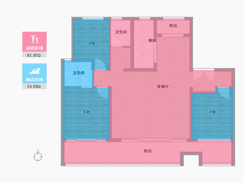 河南省-商丘市-奥莱康桥明月湾-111.20-户型库-动静分区