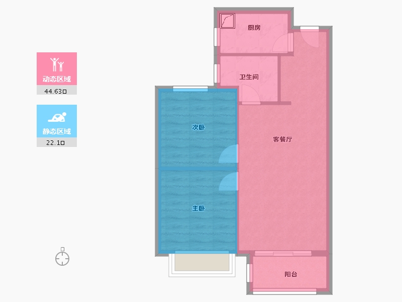 浙江省-嘉兴市-大众馨苑-60.01-户型库-动静分区