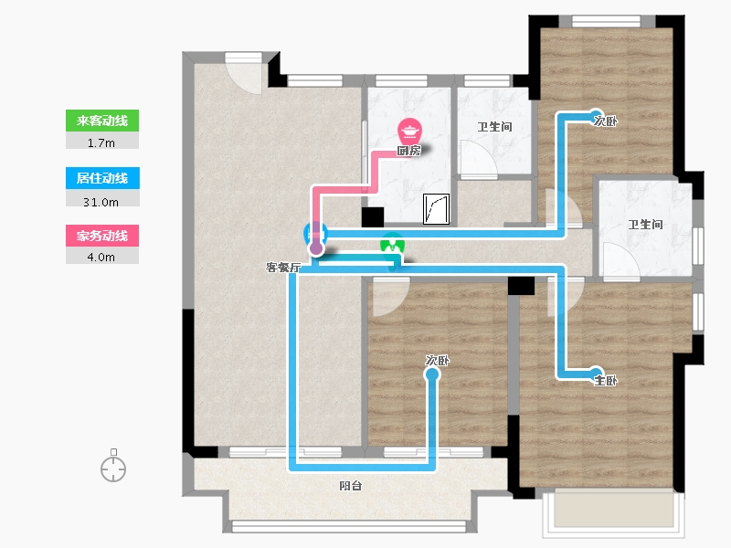 浙江省-湖州市-中南望樾澜庭-93.00-户型库-动静线