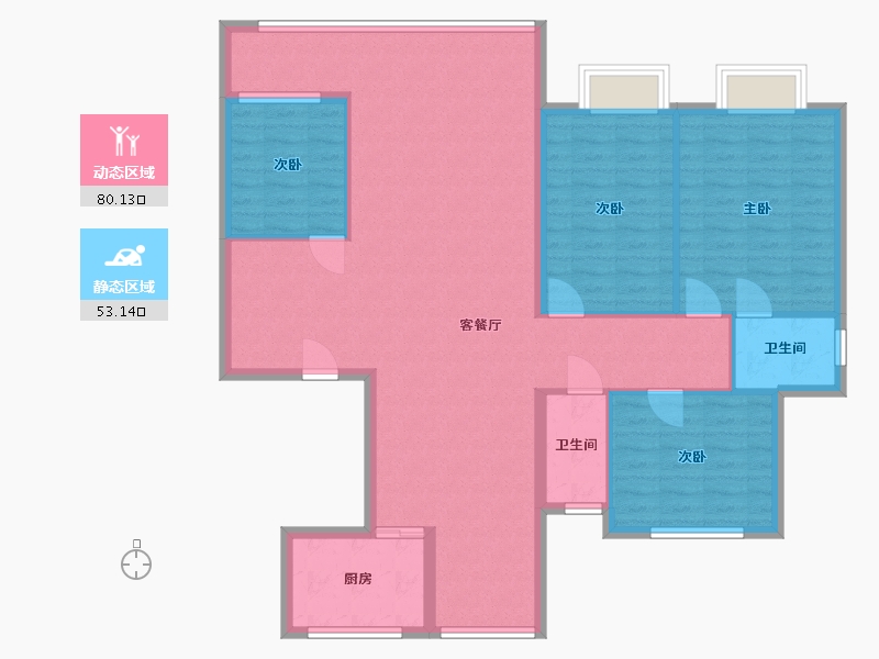 湖北省-荆门市-御湖半岛-122.00-户型库-动静分区