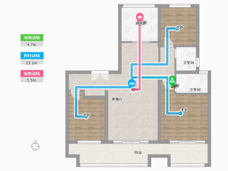 河南省-商丘市-奥莱康桥明月湾-95.20-户型库-动静线