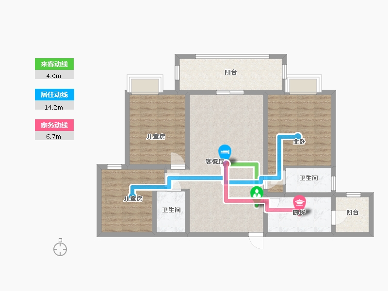 河南省-焦作市-玉祥花园-92.44-户型库-动静线