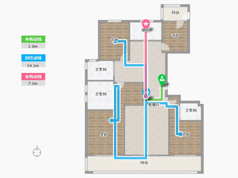 浙江省-宁波市-中湾广场-167.36-户型库-动静线