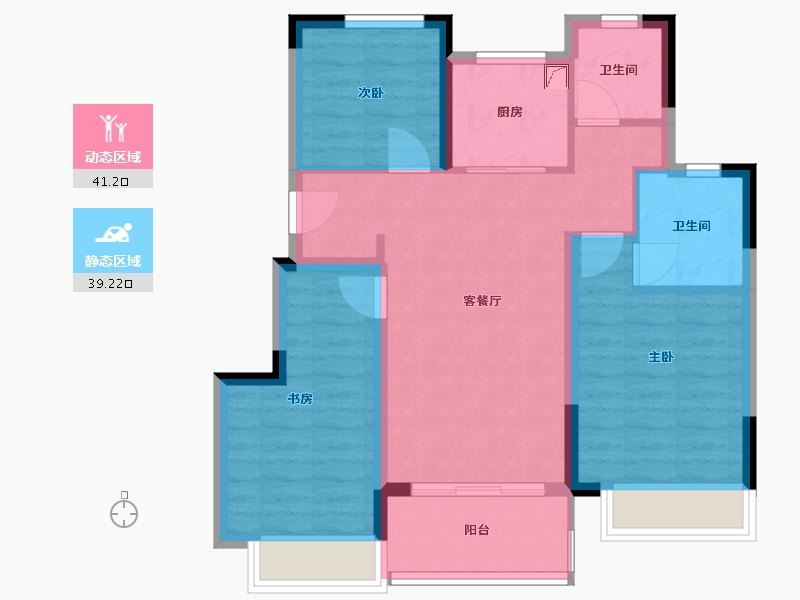 浙江省-湖州市-中南望樾澜庭-71.20-户型库-动静分区