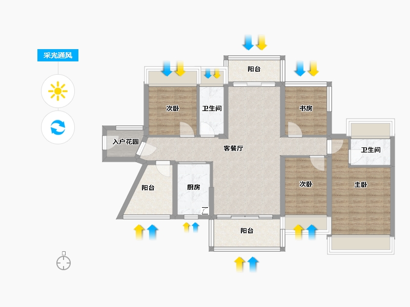 广东省-佛山市-谊泰豪苑-109.00-户型库-采光通风