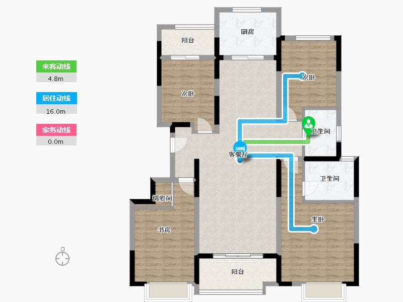 陕西省-西安市-大华锦绣前城-130.00-户型库-动静线