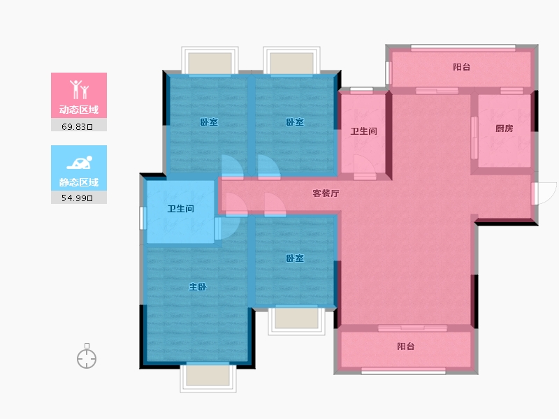 湖南省-怀化市-公园央著-117.00-户型库-动静分区