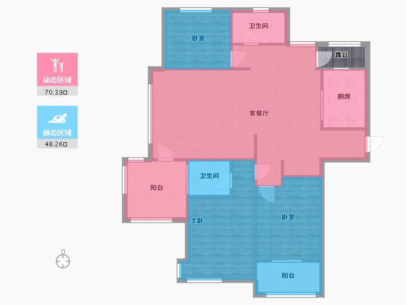 江苏省-苏州市-嘉业阳光假日-110.10-户型库-动静分区