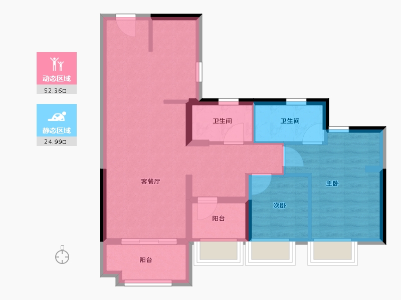 广东省-广州市-国贸学原-68.50-户型库-动静分区