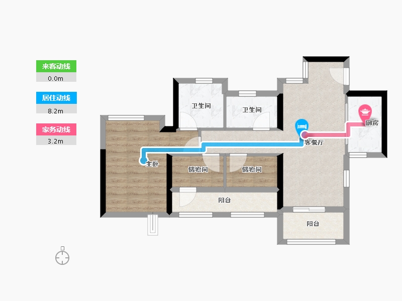 广东省-广州市-中建凤榕台-63.06-户型库-动静线