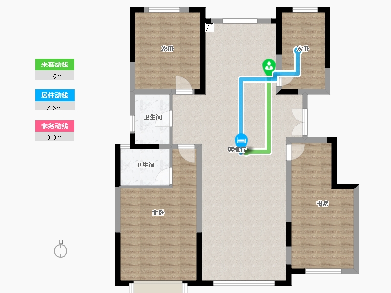 内蒙古自治区-鄂尔多斯市-维邦-118.00-户型库-动静线