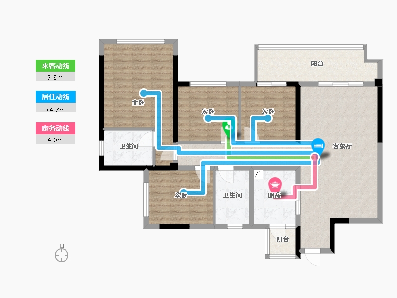 四川省-成都市-公园首府-110.00-户型库-动静线