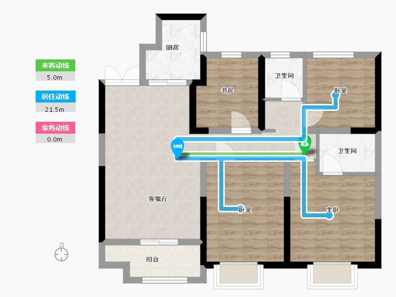 山东省-菏泽市-凯兴学府-98.00-户型库-动静线