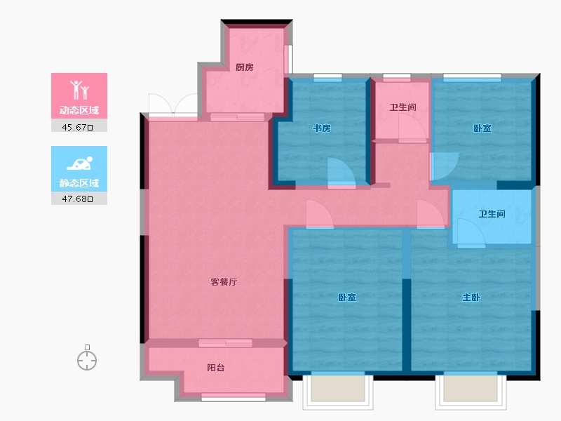 山东省-菏泽市-凯兴学府-98.00-户型库-动静分区