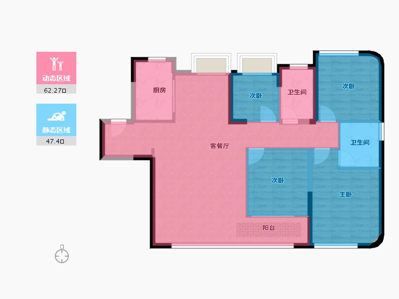 福建省-厦门市-保利国贸天琴-99.31-户型库-动静分区