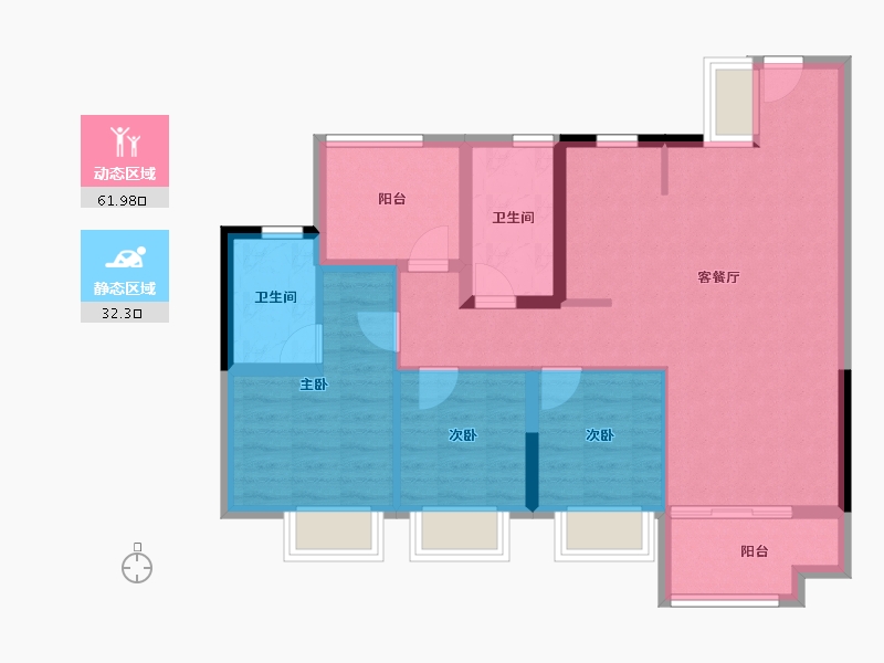 广东省-广州市-国贸学原-83.94-户型库-动静分区