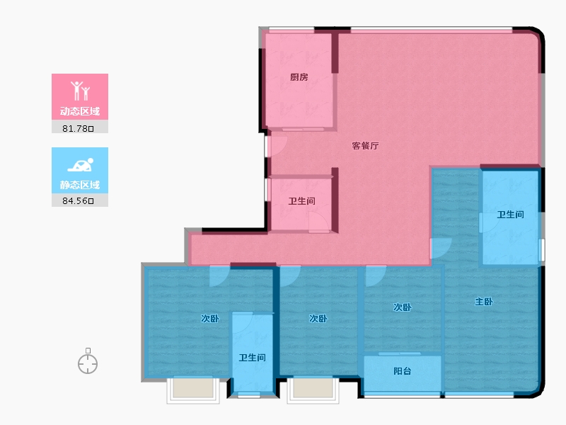 福建省-厦门市-保利国贸天琴-152.02-户型库-动静分区