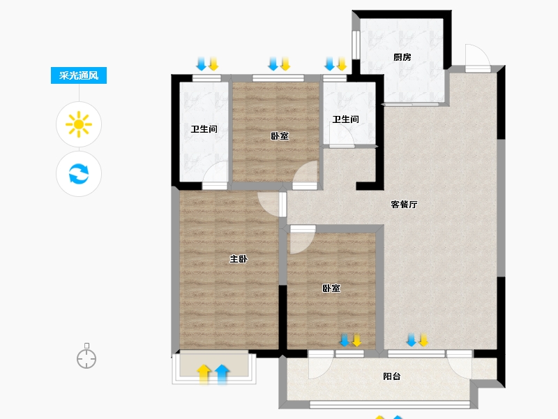 山东省-聊城市-民生城市主人-95.04-户型库-采光通风