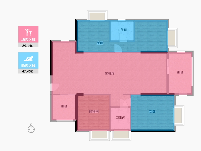 广东省-揭阳市-榕水湾-121.67-户型库-动静分区