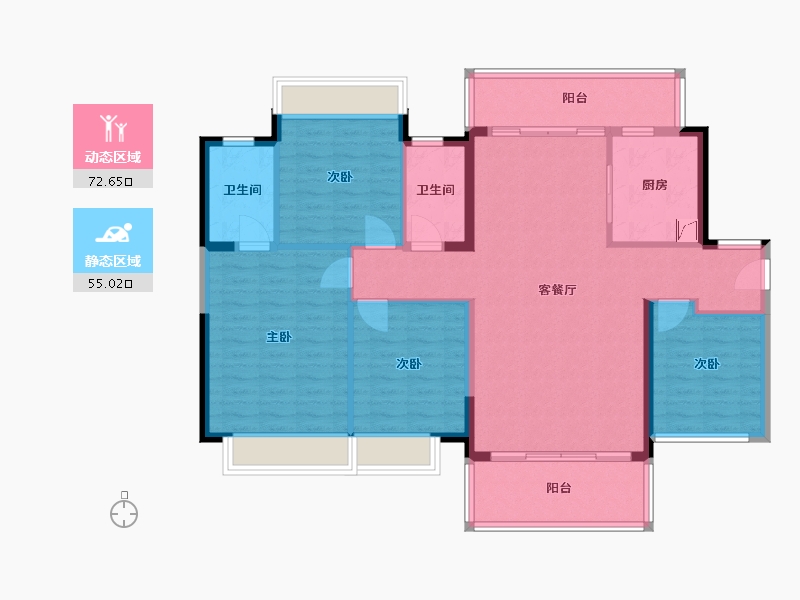 广西壮族自治区-南宁市-龙光天瀛-120.00-户型库-动静分区