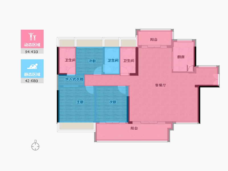 广东省-河源市-华丰国贸金湾-124.80-户型库-动静分区