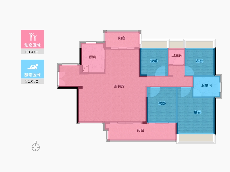 广东省-河源市-华丰国贸金湾-127.21-户型库-动静分区