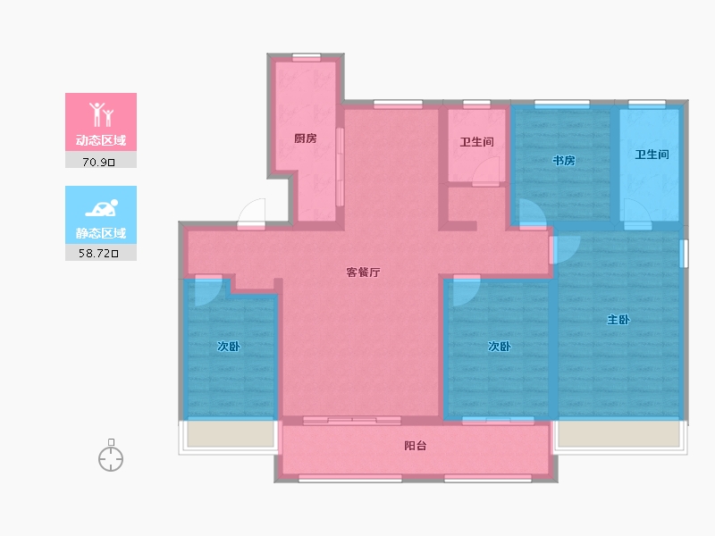 山东省-东营市-紫薇花园-115.00-户型库-动静分区