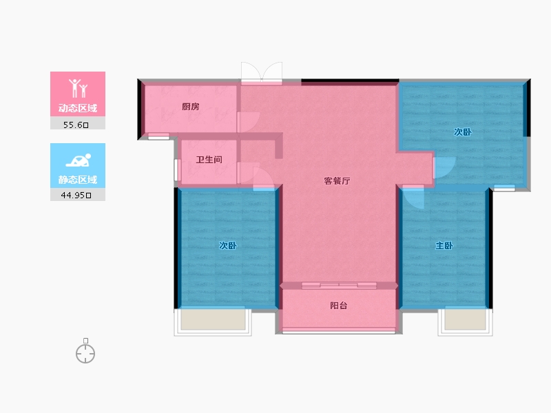 河南省-南阳市-文旅城-90.00-户型库-动静分区