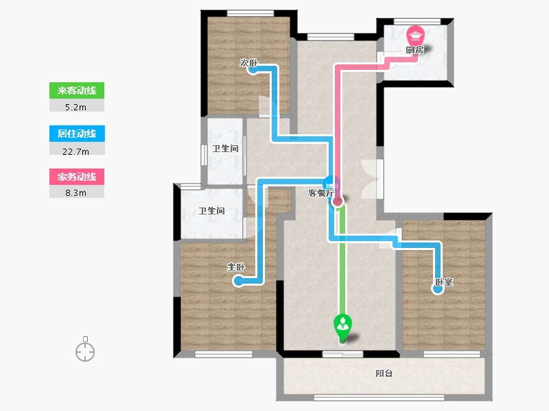 河南省-开封市-朝阳府-135.20-户型库-动静线