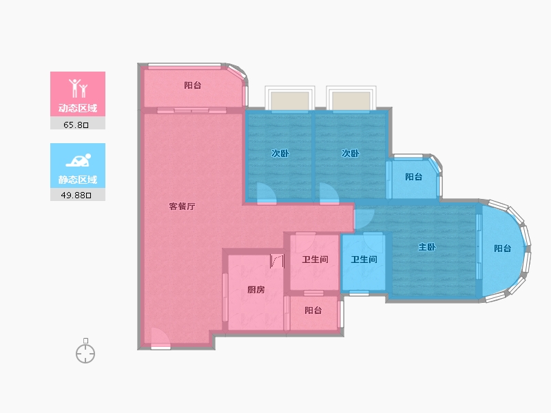 贵州省-贵阳市-新华苑-112.00-户型库-动静分区