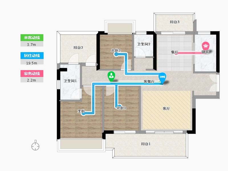 广东省-惠州市-龙湾天宸-95.69-户型库-动静线