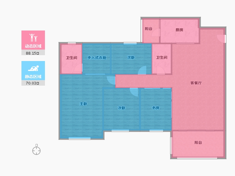 广东省-江门市-新会碧桂园-136.00-户型库-动静分区