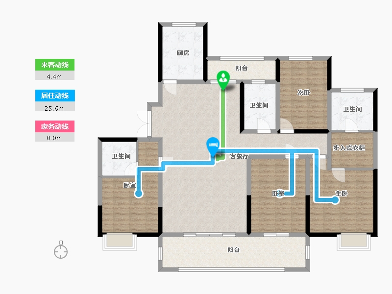 江苏省-泰州市-嘉美珑园-158.85-户型库-动静线