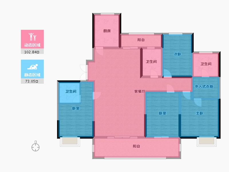 江苏省-泰州市-嘉美珑园-158.85-户型库-动静分区