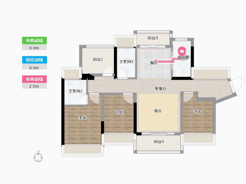 广东省-惠州市-湾上一品-93.60-户型库-动静线