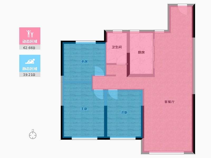 黑龙江省-哈尔滨市-大正澜庭-92.00-户型库-动静分区