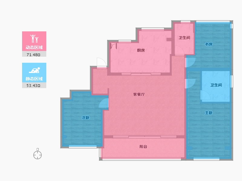 江苏省-苏州市-九龙仓翠樾庭-120.00-户型库-动静分区