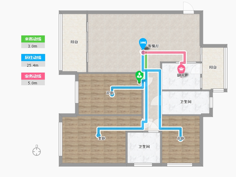 广东省-中山市-奥城花园-二期-110.18-户型库-动静线