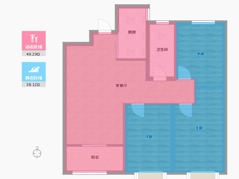 山东省-潍坊市-王侯首府-90.77-户型库-动静分区