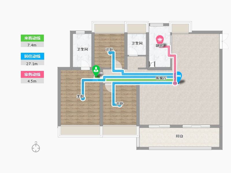 江苏省-无锡市-长江·天宸-115.00-户型库-动静线